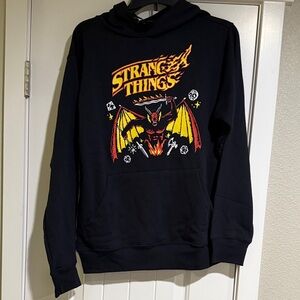 Black Graphic Stranger Things Hoodie